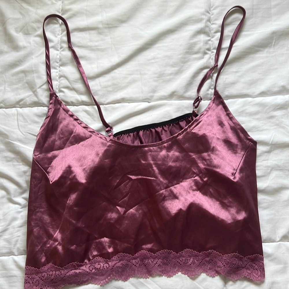 Satin top + shorts combo